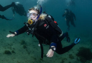 chris scuba diving